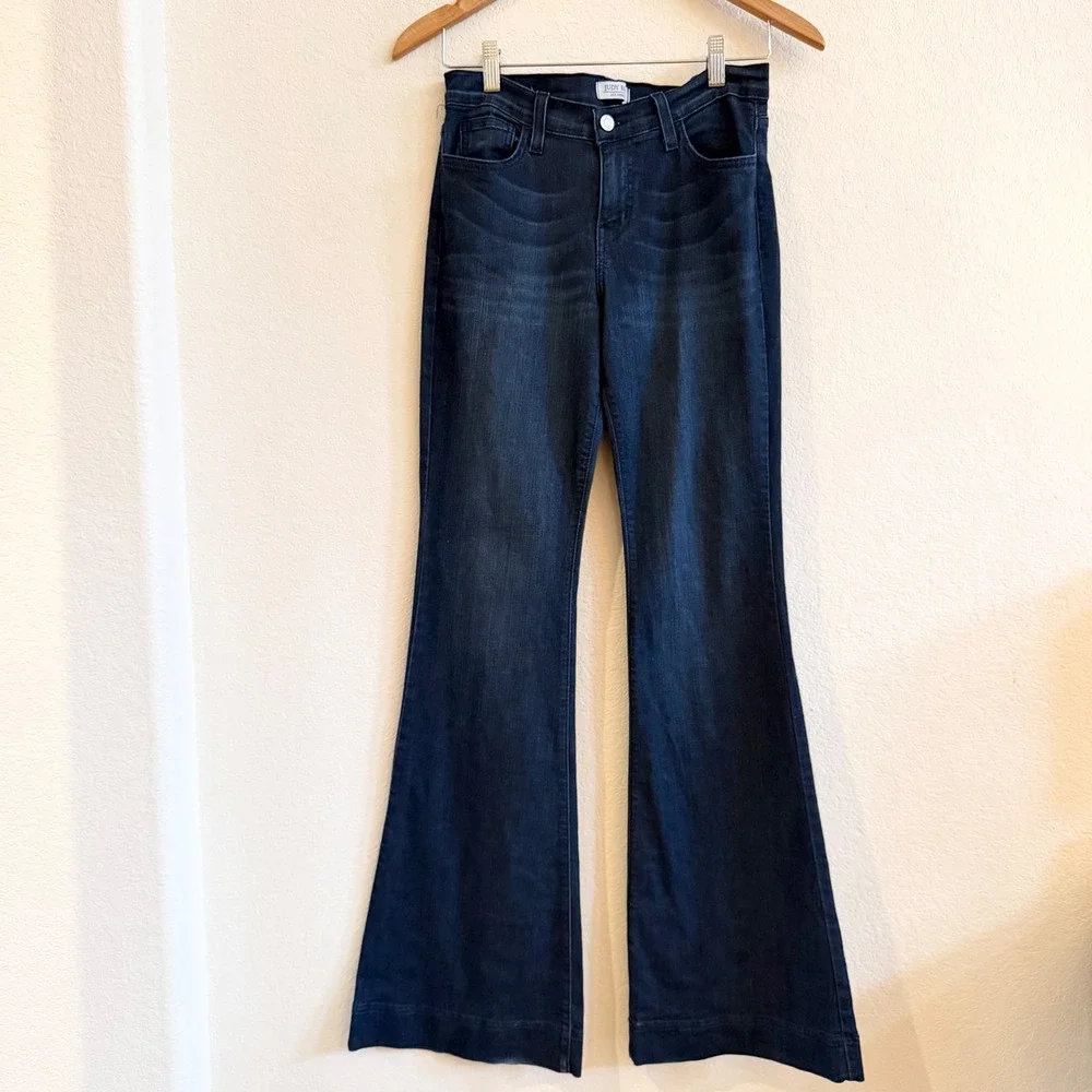 Judy Blue 8351 Dark Wash High Rise Flare Jeans Womens Size 9/29 Made in USA